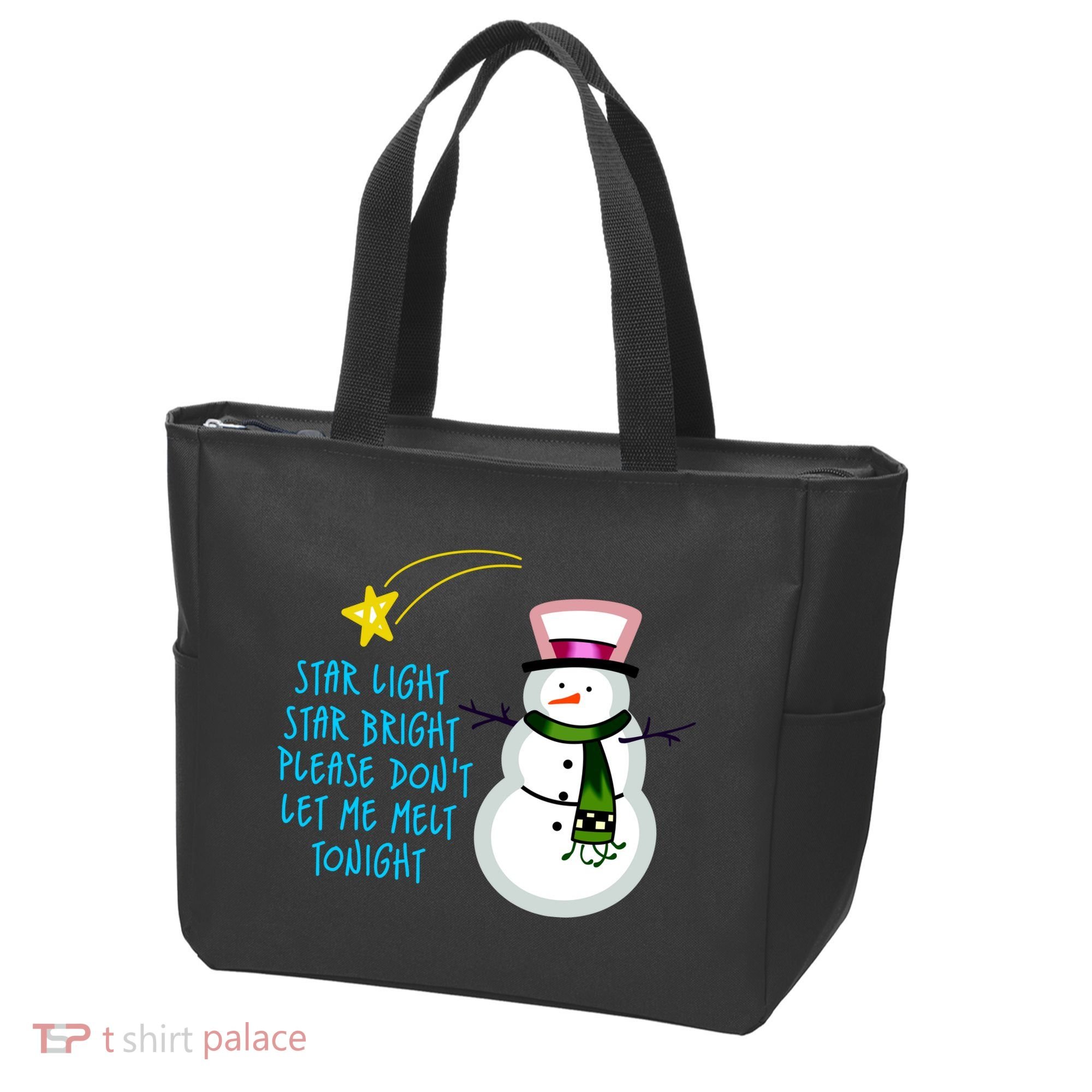 Star Light Star Bright Please Don't Let Me Melt Tonight Snowman Tote Bag