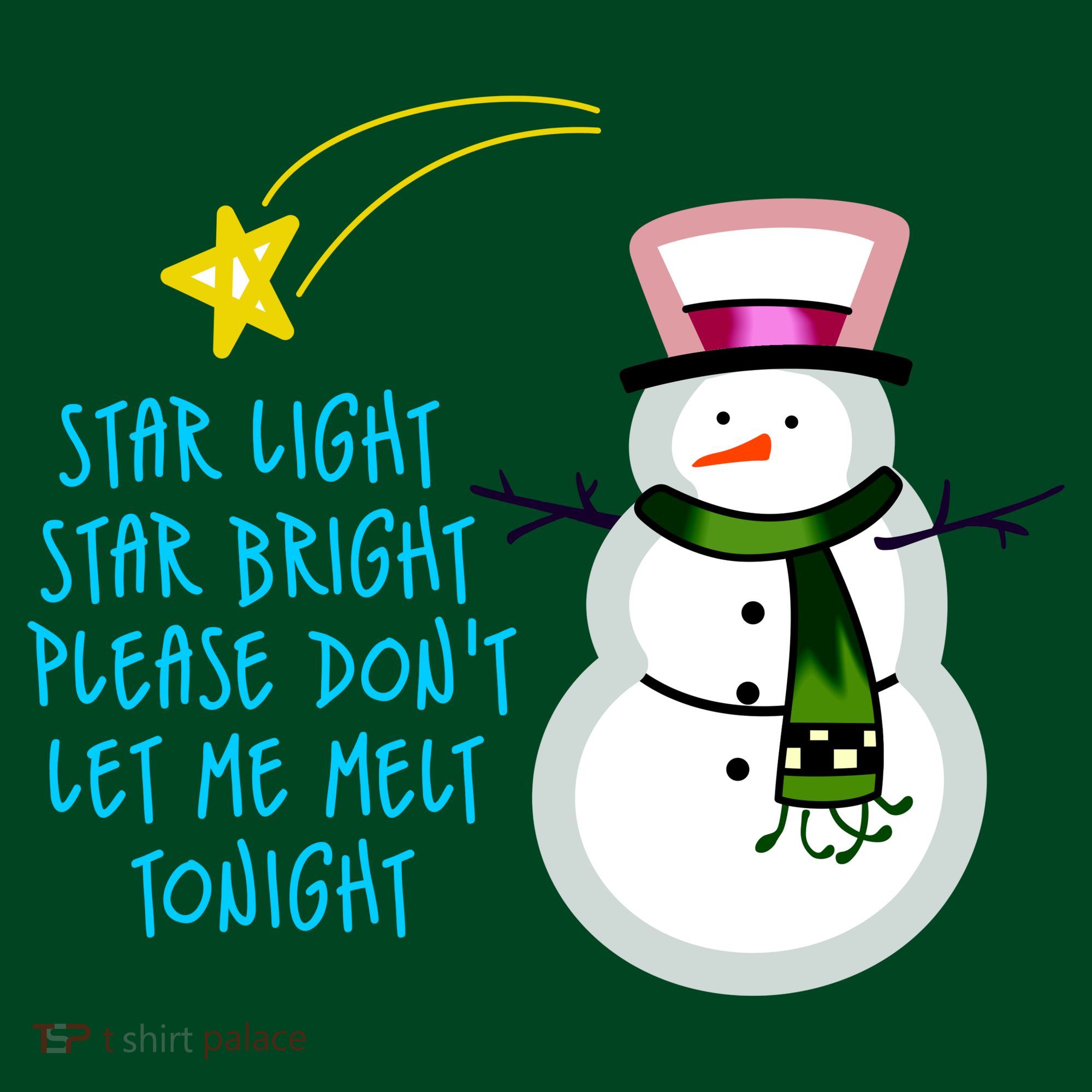 Star Light Star Bright Please Don't Let Me Melt Tonight Snowman Mousepad