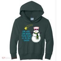 Star Light Star Bright Please Don't Let Me Melt Tonight Snowman Kids Hoodie thumb 0