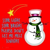 Star Light Star Bright Please Don't Let Me Melt Tonight Snowman Santa Hat thumb 1