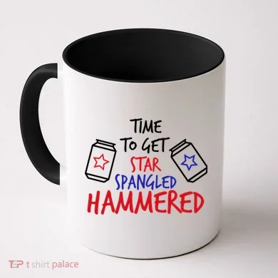 Star Spangled Hammered Coffee Mug