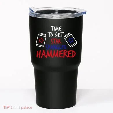 Star Spangled Hammered Tumbler