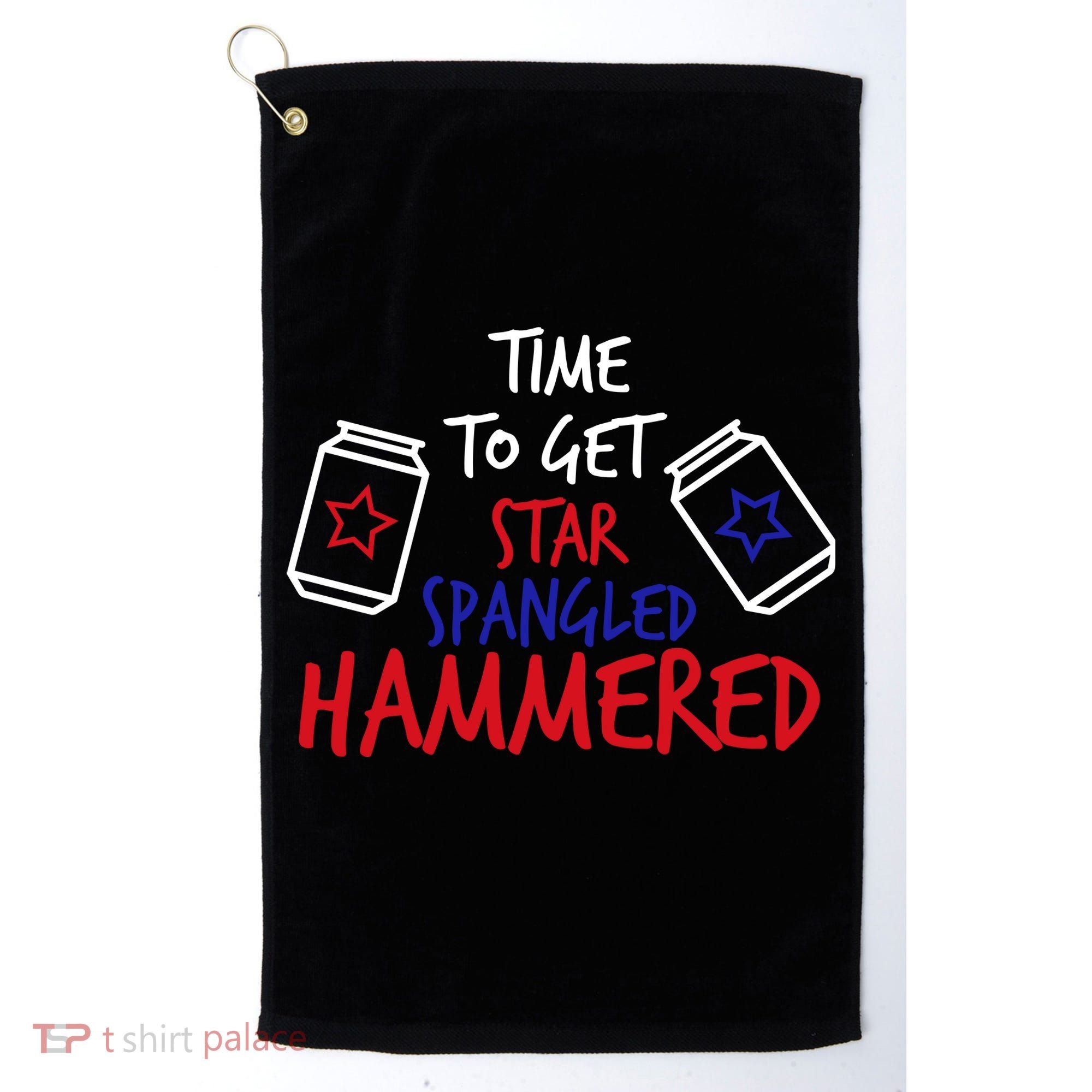 Star Spangled Hammered Golf Towel