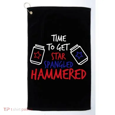 Star Spangled Hammered Golf Towel
