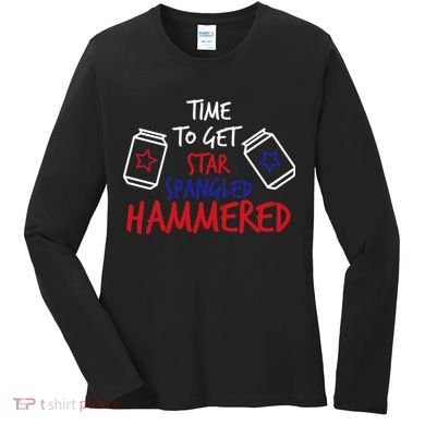 Star Spangled Hammered Women's Long Sleeve Shirt