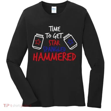 Star Spangled Hammered Women's Long Sleeve Shirt