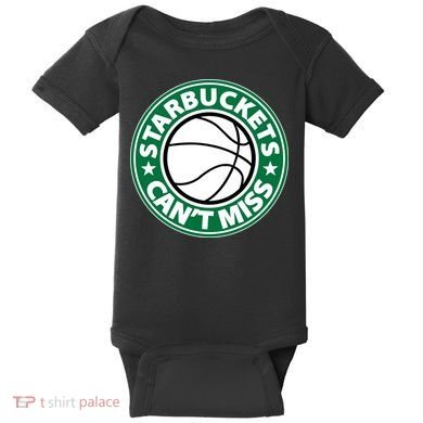 Starbuckets Can't Miss Basketball Baby Bodysuit