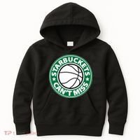 Starbuckets Can't Miss Basketball Kids Hoodie thumb 0