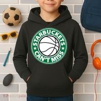 Starbuckets Can't Miss Basketball Kids Hoodie thumb 2