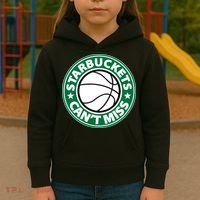 Starbuckets Can't Miss Basketball Kids Hoodie thumb 3