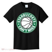 Starbuckets Can't Miss Basketball Kids T-Shirt thumb 0