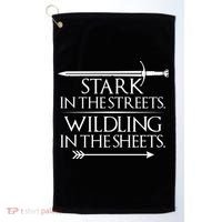Stark In The Streets Wildling In The Sheets Golf Towel thumb 0