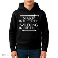 Stark In The Streets Wildling In The Sheets Kids Hoodie thumb 4