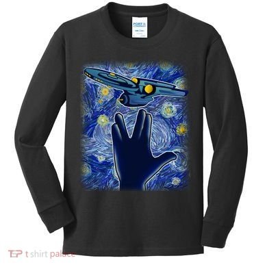 Starry Flight Kids Long Sleeve Shirt