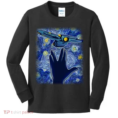 Starry Flight Kids Long Sleeve Shirt