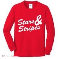 Stars And Stripes Kids Long Sleeve Shirt thumb 0
