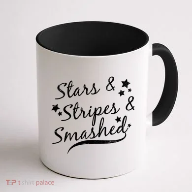 Stars Stripes And Smashed Coffee Mug back