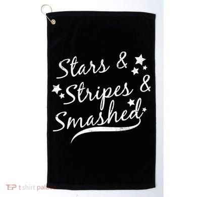 Stars Stripes And Smashed Golf Towel