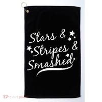 Stars Stripes And Smashed Golf Towel thumb 0