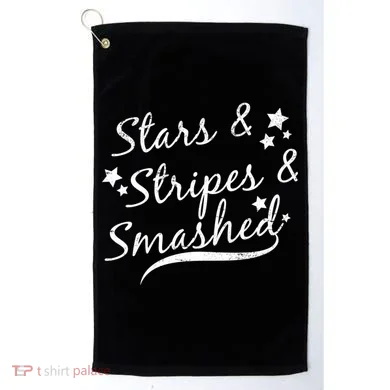 Stars Stripes And Smashed Golf Towel