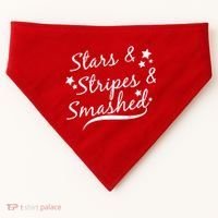 Stars Stripes And Smashed USA-Made Doggie Bandana thumb 0