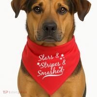 Stars Stripes And Smashed USA-Made Doggie Bandana thumb 1
