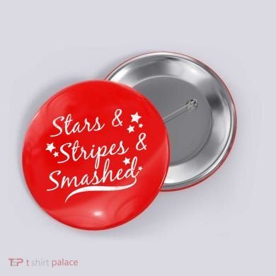 Stars Stripes And Smashed Button