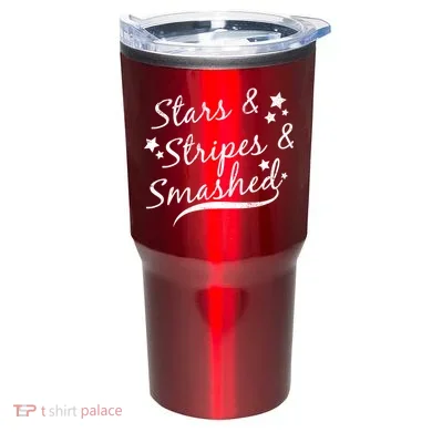 Stars Stripes And Smashed Tumbler