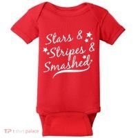 Stars Stripes And Smashed Baby Bodysuit thumb 0