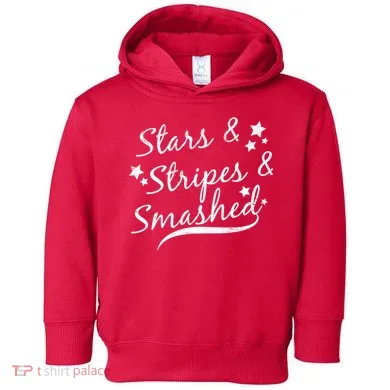 Stars Stripes And Smashed Toddler Hoodie