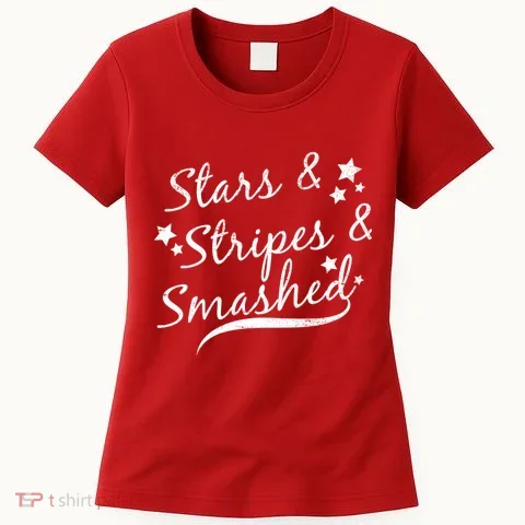 Stars Stripes And Smashed Women's T-Shirt in the selected color