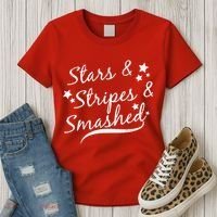 Stars Stripes And Smashed Women's T-Shirt thumb 3