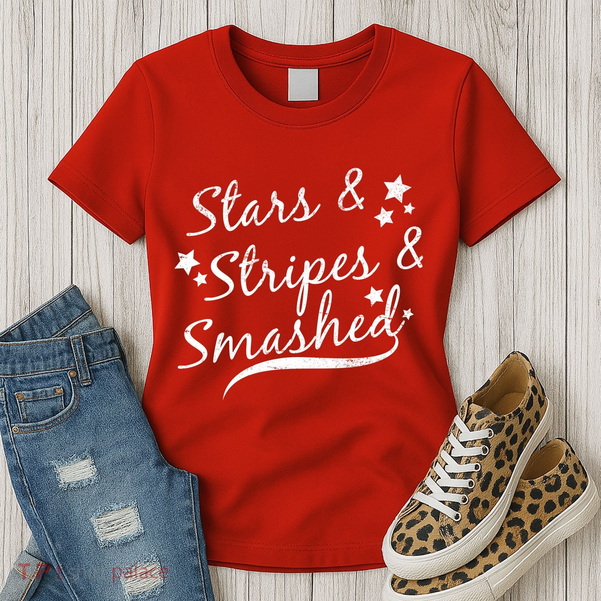 Stars Stripes And Smashed Women's T-Shirt