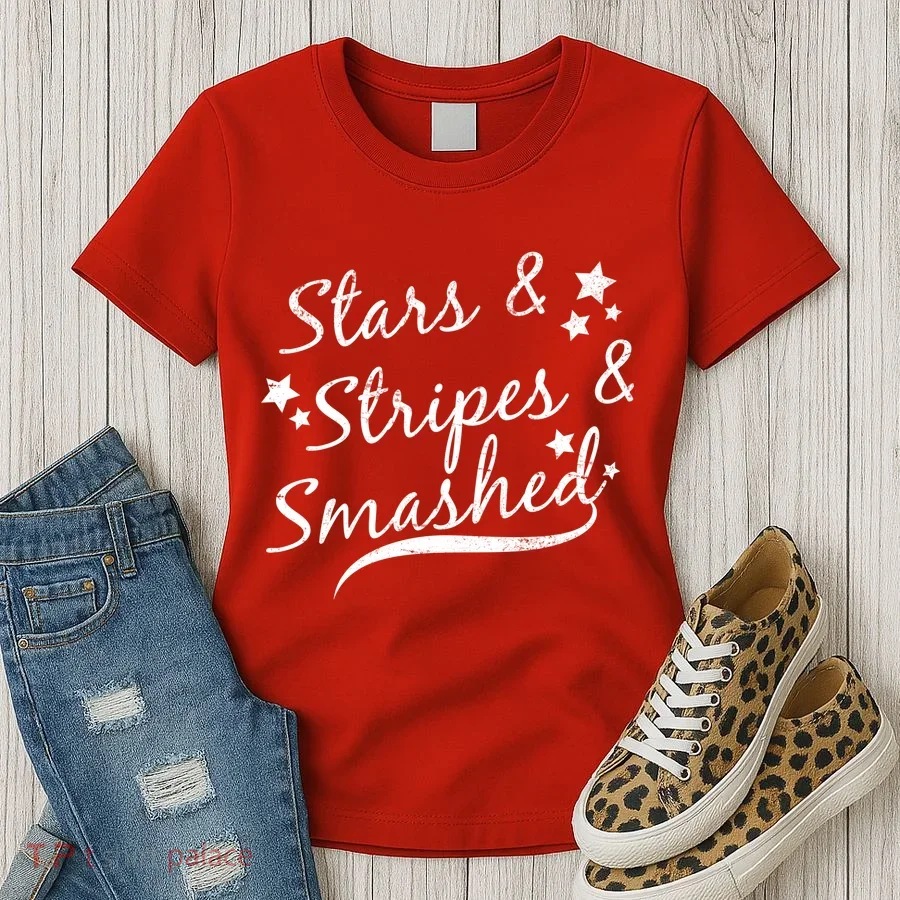 Stars Stripes And Smashed Women's T-Shirt