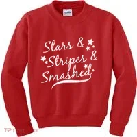Stars Stripes And Smashed Kids Sweatshirt thumb 0