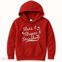 Stars Stripes And Smashed Kids Hoodie thumb 0