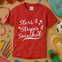 Stars Stripes And Smashed Kids T-Shirt thumb 3