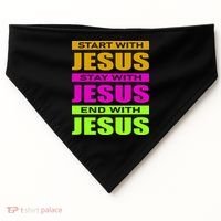 Start Stay End With Jesus USA-Made Doggie Bandana thumb 0
