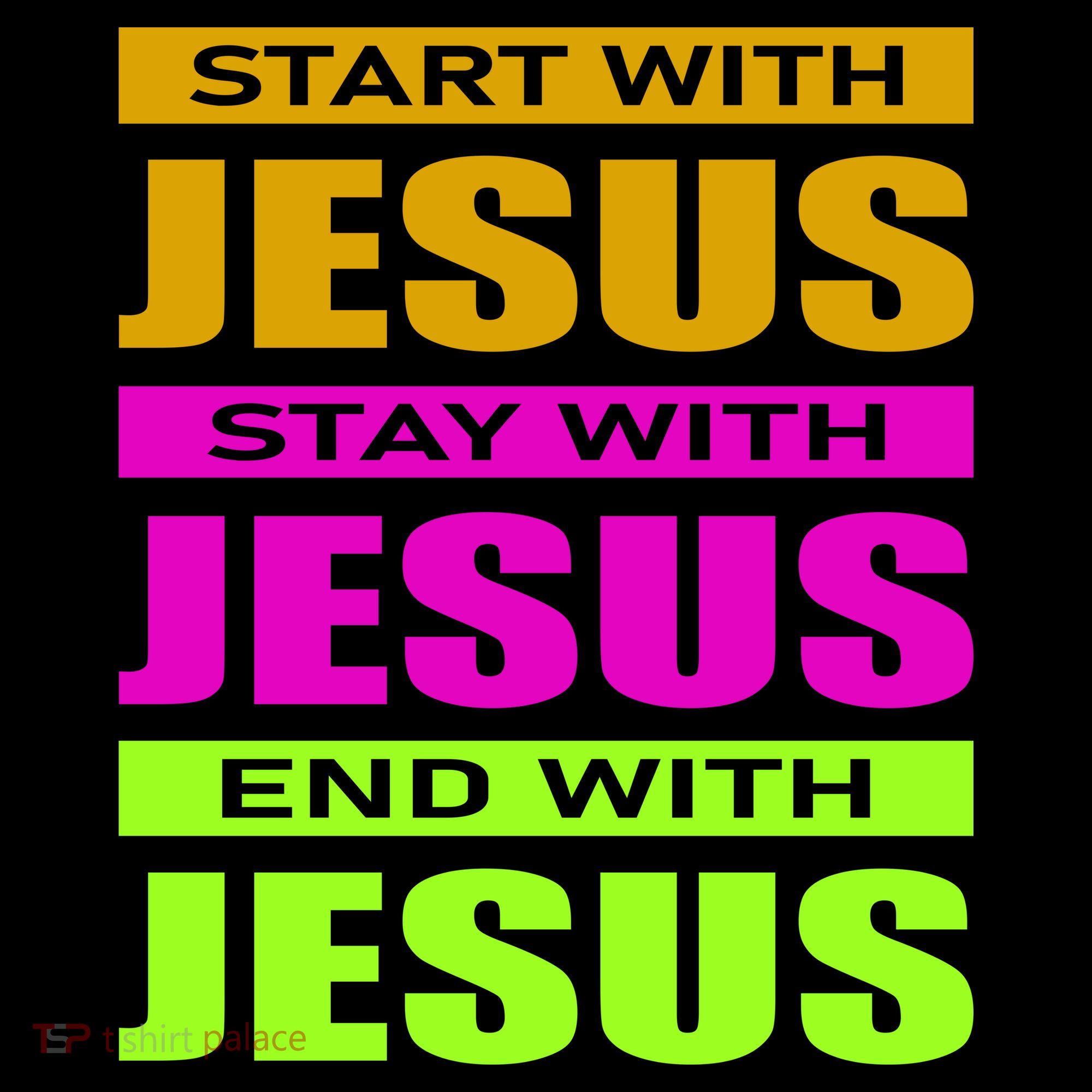 Start Stay End With Jesus Apron