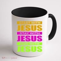 Start Stay End With Jesus Coffee Mug thumb 1