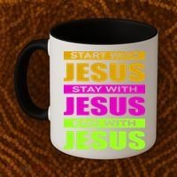 Start Stay End With Jesus Coffee Mug thumb 2