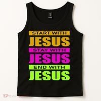 Start Stay End With Jesus Tank Top thumb 2
