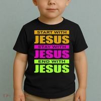 Start Stay End With Jesus Toddler T-Shirt thumb 2
