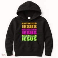 Start Stay End With Jesus Kids Hoodie thumb 0