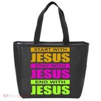 Start Stay End With Jesus Tote Bag thumb 0