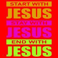 Start Stay End With Jesus Santa Hat thumb 1