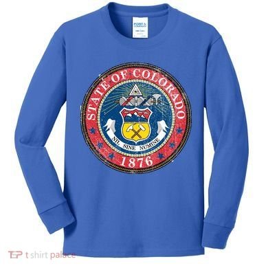State of Colorado Vintage Logo Kids Long Sleeve Shirt