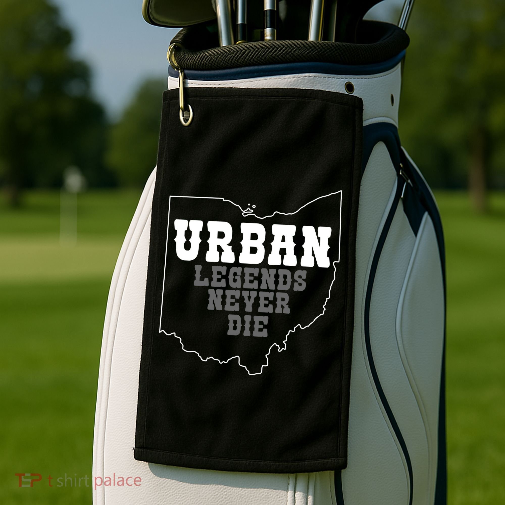 State Of Ohio Urban Legends Never Die Golf Towel