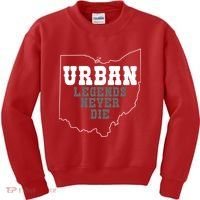State Of Ohio Urban Legends Never Die Kids Sweatshirt thumb 0