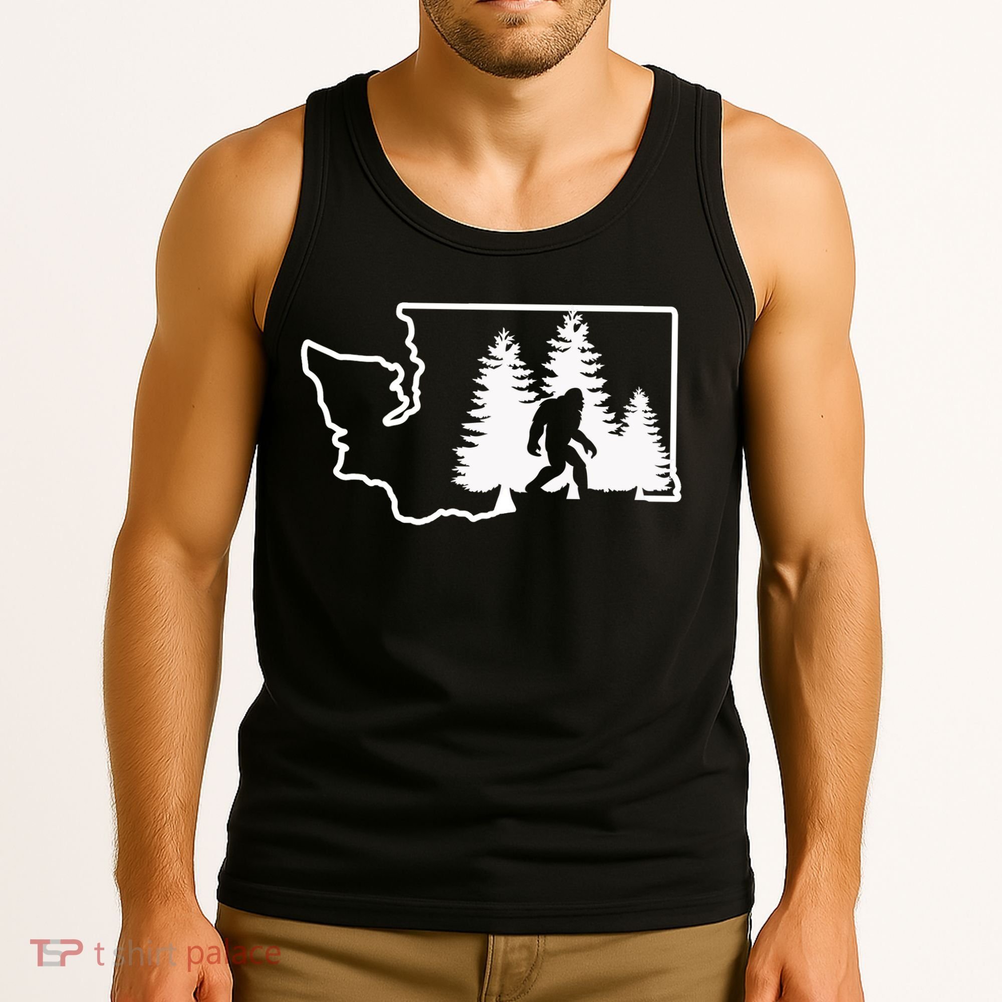 State Of Washington Big Foot Tank Top